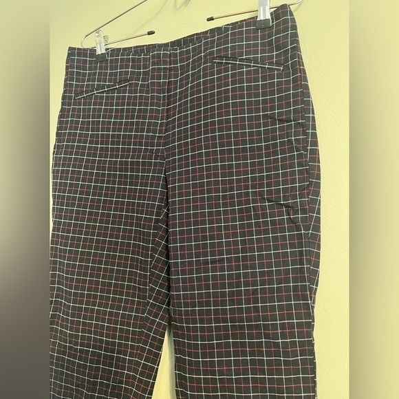 J Jill Womens Navy Blue Ted Plaid Ankle Pants Stretchy size 6 - Picture 5 of 13